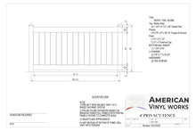 [PRICE PER FOOT] 4' Tall Privacy AFC-001 Vinyl Fence