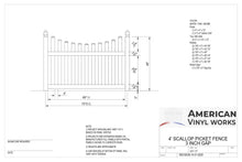 [300 Feet of Fence] 4' Tall Underscallop AFC-97 Vinyl Complete Fence Package