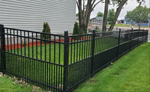 [350 Feet of Fence] 4' tall Ornamental Steel Flat Top Puppy Picket Complete Fence Package
