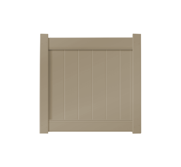 4' x 4' Khaki Single Swing Vinyl Gate