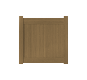 4' x 4' Natural Cedar Single Swing Vinyl Gate