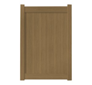 4' x 6' Natural Cedar Single Swing Vinyl Gate