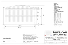 5' Tall x 8' Wide Overscallop Picket Fence Panel w/ 1" Gap For Vinyl Fences (AFC-004)