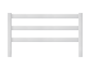 4’ x 5’ Ranch Rail Single Swing Vinyl Fence Gate White (K-19A)