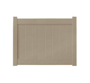 5' x 4' Khaki Single Swing Vinyl Gate