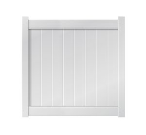 5’ x 5’ White Single Swing Vinyl Gate