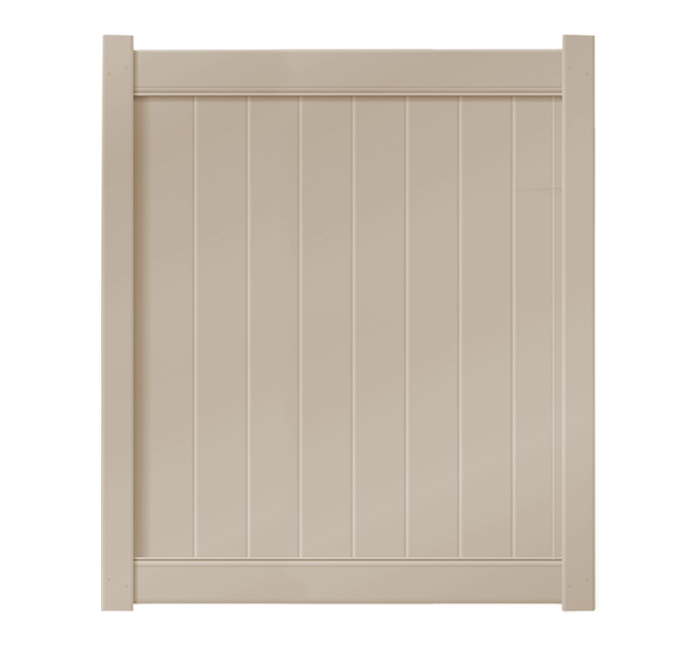 5’ x 6’ Sandstone Single Swing Vinyl Gate