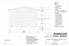 6' Tall x 8' Wide Classic Vinyl Overscallop Picket Fence Panel w/ 1" Gap (AFC-6COS)