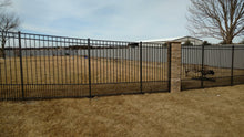 [100 Feet of Fence] 6' tall Ornamental Steel Flat Top Puppy Picket Complete Fence Package