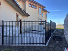 [350 Feet of Fence] 6' tall Ornamental Steel Flat Top Puppy Picket Complete Fence Package