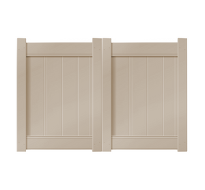 6’ x 4’ Sandstone Double Drive Vinyl Gate