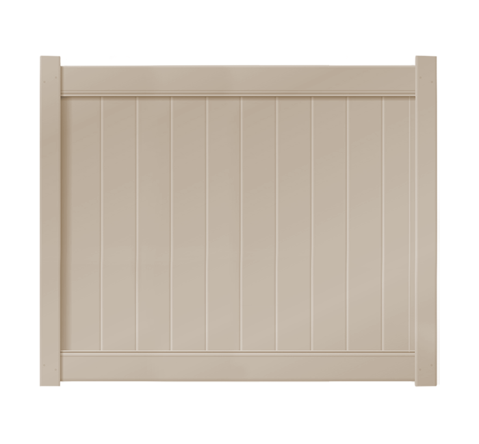 6’ x 5’ Sandstone Single Swing Vinyl Gate