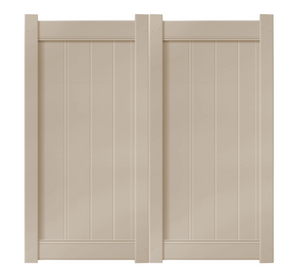 6’ x 6’ Sandstone Double Drive Vinyl Gate