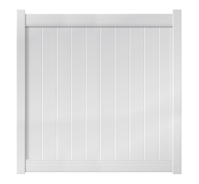 6’ x 6’ White Single Swing Vinyl Gate