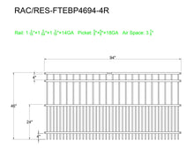 [350 Feet of Fence] 4' tall Ornamental Steel Flat Top Puppy Picket Complete Fence Package