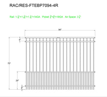 [150 Feet of Fence] 6' tall Ornamental Steel Flat Top Puppy Picket Complete Fence Package
