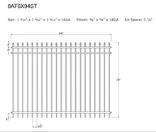 [Price Per Foot] 6' tall Ornamental Steel Spear Top Fence
