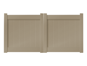 8’ x 4’ Khaki Double Drive Vinyl Gate