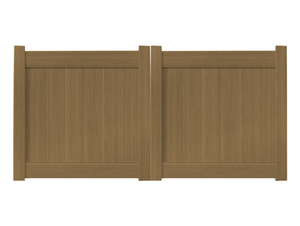 8’ x 4’ Natural Cedar Double Drive Vinyl Gate