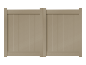 8’ x 5’ Khaki Double Drive Vinyl Gate