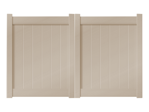 8’ x 5’ Sandstone Double Drive Vinyl Gate