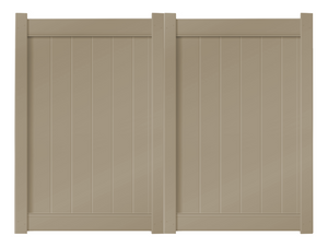 8’ x 6’ Khaki Double Drive Vinyl Gate