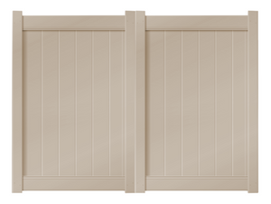 8’ x 6’ Sandstone Double Drive Vinyl Gate