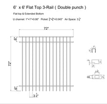 [250 Feet Of Fence] 6' Tall Black Ornamental Aluminum Flat Top Complete Fence Package