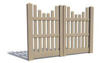 5' Tall x 6' Wide Double Drive Swing Vinyl Gate For Vinyl Fences (AFC-003)