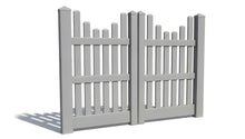 5' Tall x 6' Wide Double Drive Swing Vinyl Gate For Vinyl Fences (AFC-003)
