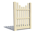 5' Tall x 3' Wide Single Swing Vinyl Gate For Vinyl Fences (AFC-003)