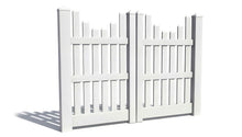 5' Tall x 6' Wide Double Drive Swing Vinyl Gate For Vinyl Fences (AFC-003)