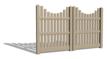 5' Tall x 8' Wide Double Drive Swing Vinyl Gate For Vinyl Fences (AFC-003)