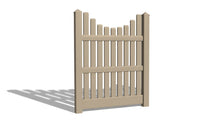 5' Tall x 4' Wide Single Swing Vinyl Gate For Vinyl Fences (AFC-003)