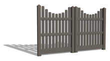 5' Tall x 8' Wide Double Drive Swing Vinyl Gate For Vinyl Fences (AFC-003)