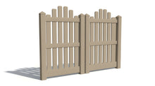 5' Tall x 6' Wide Double Drive Swing Vinyl Gate For Vinyl Fences (AFC-004)