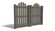 5' Tall x 6' Wide Double Drive Swing Vinyl Gate For Vinyl Fences (AFC-004)