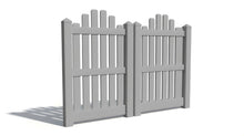 5' Tall x 6' Wide Double Drive Swing Vinyl Gate For Vinyl Fences (AFC-004)