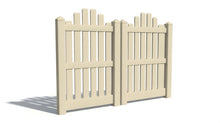 5' Tall x 6' Wide Double Drive Swing Vinyl Gate For Vinyl Fences (AFC-004)
