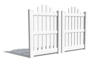 5' Tall x 6' Wide Double Drive Swing Vinyl Gate For Vinyl Fences (AFC-004)