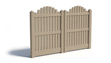 5' Tall x 8' Wide Double Drive Swing Vinyl Gate For Vinyl Fences (AFC-004)