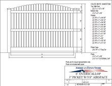 AFC-012   6' Tall x 8' Wide Overscallop Fence with1" Air Space