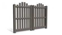 6' Tall x 6' Wide Double Drive Swing Vinyl Gate For Vinyl Fences (AFC-012)