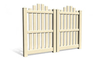 6' Tall x 6' Wide Double Drive Swing Vinyl Gate For Vinyl Fences (AFC-012)
