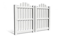 6' Tall x 6' Wide Double Drive Swing Vinyl Gate For Vinyl Fences (AFC-012)