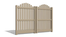 6' Tall x 8' Wide Double Drive Swing Vinyl Gate For Vinyl Fences (AFC-012)