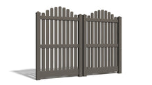 6' Tall x 8' Wide Double Drive Swing Vinyl Gate For Vinyl Fences (AFC-012)