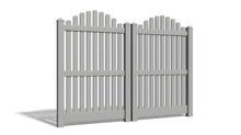 6' Tall x 8' Wide Double Drive Swing Vinyl Gate For Vinyl Fences (AFC-012)