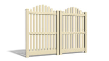 6' Tall x 8' Wide Double Drive Swing Vinyl Gate For Vinyl Fences (AFC-012)