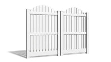 6' Tall x 8' Wide Double Drive Swing Vinyl Gate For Vinyl Fences (AFC-012)